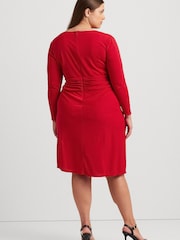 Lauren Ralph Lauren Curve Red Ruthmy Dress - Image 3 of 9