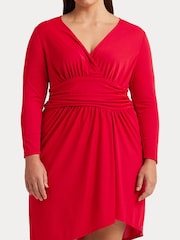 Lauren Ralph Lauren Curve Red Ruthmy Dress - Image 5 of 9