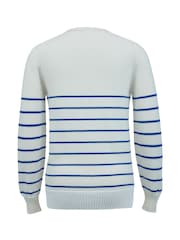 Celtic & Co. Blue Merino V-Neck Jumper - Image 4 of 7