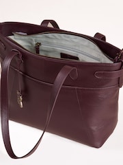 Lakeland Leather Dark Brown Newby Tote Bag - Image 3 of 5