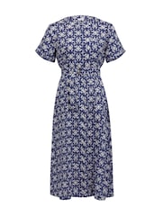 Celtic & Co. Blue Linen Button Through Dress - Image 2 of 8
