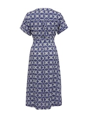 Celtic & Co. Blue Linen Button Through Dress - Image 3 of 8