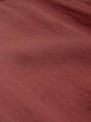 Celtic & Co. Red Linen Button Through Midi Shirt Dress - Image 4 of 5