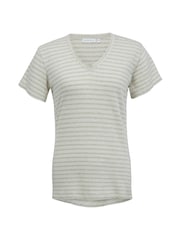 Celtic & Co. Cream Linen / Cotton V-Neck T-Shirt - Image 2 of 5