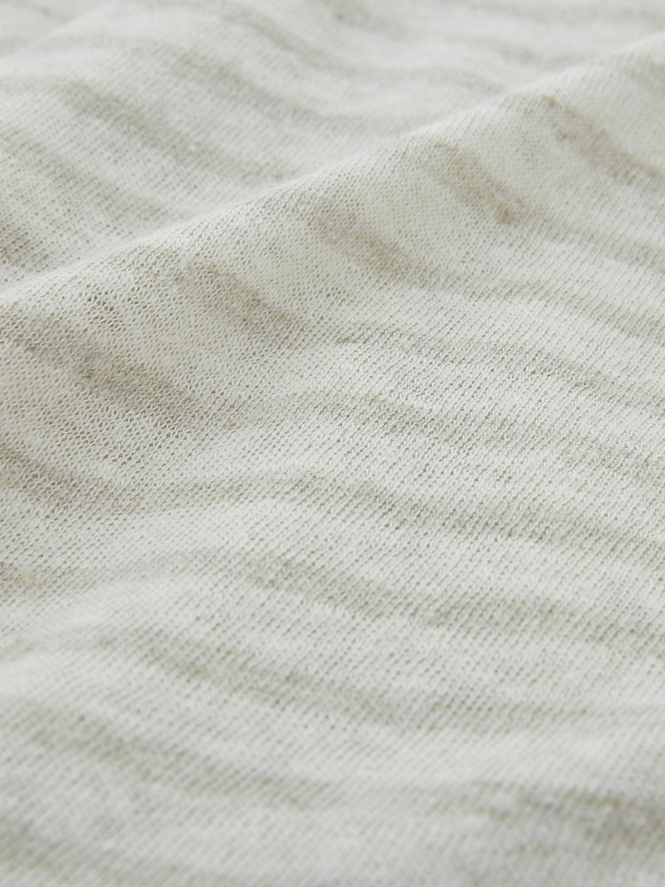 Celtic & Co. Cream Linen / Cotton V-Neck T-Shirt - Image 5 of 5
