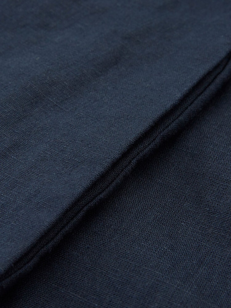 Celtic & Co. Blue Linen Tie Waist Jumpsuit - Image 9 of 9
