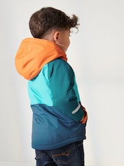 Blue Colourblock Waterproof Fleece Lined Coat (3mths-7yrs) - Image 3 of 7