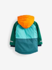 Blue Colourblock Waterproof Fleece Lined Coat (3mths-7yrs) - Image 6 of 7
