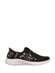Skechers Black Ultra Flex 4.0 Sweet Petals Trainers - Image 1 of 3