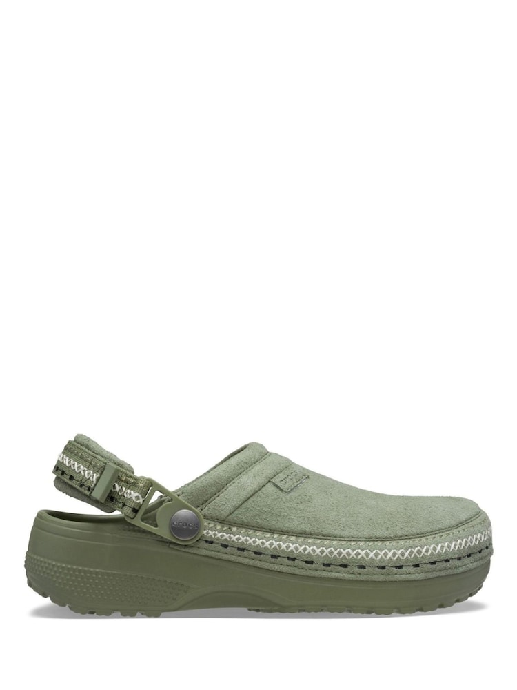 Crocs Green Classic Crafted Stitch Clogs - Image 1 of 5 Crocs Green Classic Crafted Stitch Clogs - Image 1 of 5