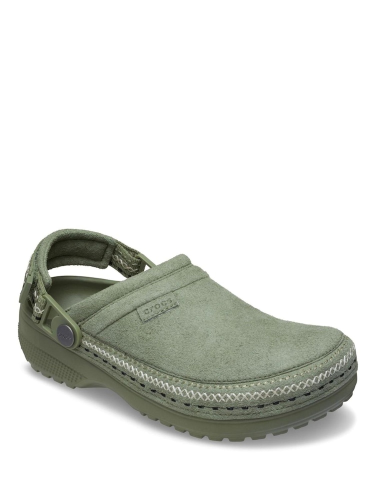 Crocs Green Classic Crafted Stitch Clogs - Image 2 of 5 Crocs Green Classic Crafted Stitch Clogs - Image 2 of 5