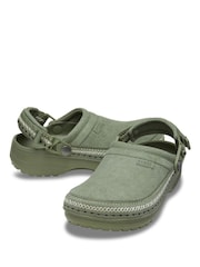 Crocs Green Classic Crafted Stitch Clogs - Image 3 of 5