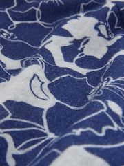Celtic & Co. Blue Linen / Cotton Button Back Dress - Image 5 of 6