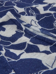 Celtic & Co. Blue Linen / Cotton Button Back Dress - Image 6 of 6
