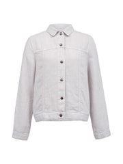 Celtic & Co. 100% Linen Western White Jacket - Image 2 of 6