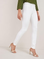 White Power Stretch Denim Leggings - Image 1 of 2