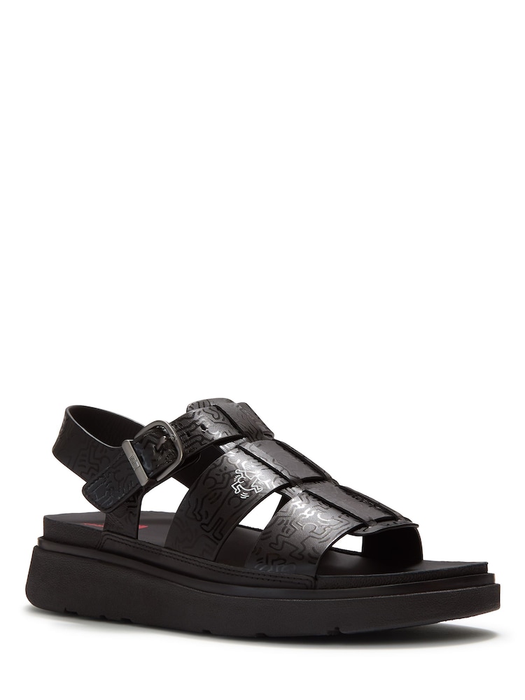 FitFlop Black Fitflop X Keith Haring Gen-Ff Fisherman Sandals - Image 2 of 4