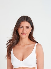 Black/White/Nude Non Pad Non Wire Microfibre Smoothing T-Shirt Bras 3 Pack - Image 3 of 8