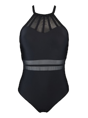 Pour Moi Black Beach Bound High Neck Swimsuit - Image 3 of 4
