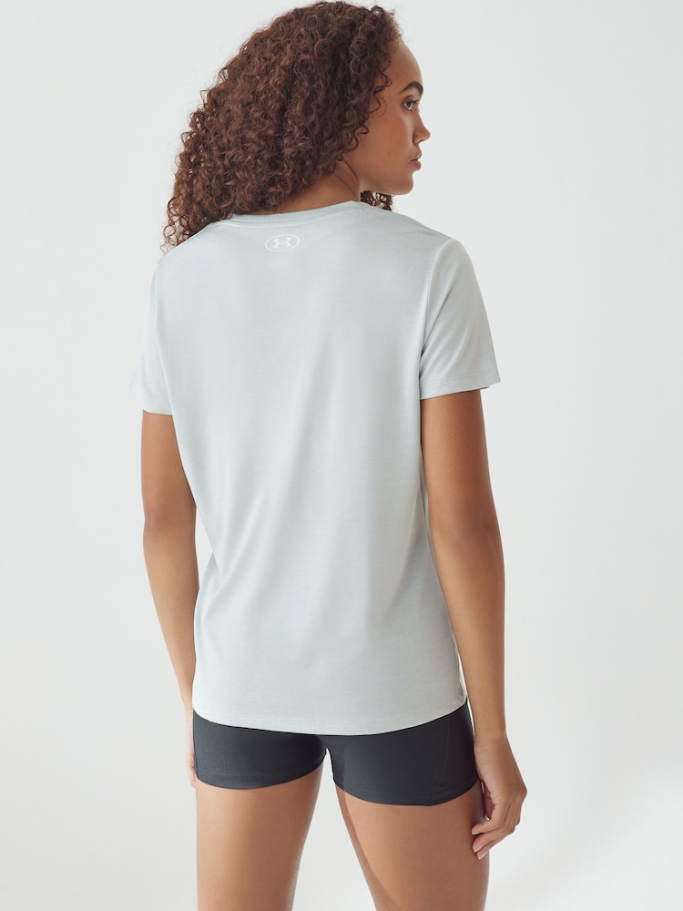 Grijs - Under Armour tech T-shirt met V-hals - Image 3 of 7