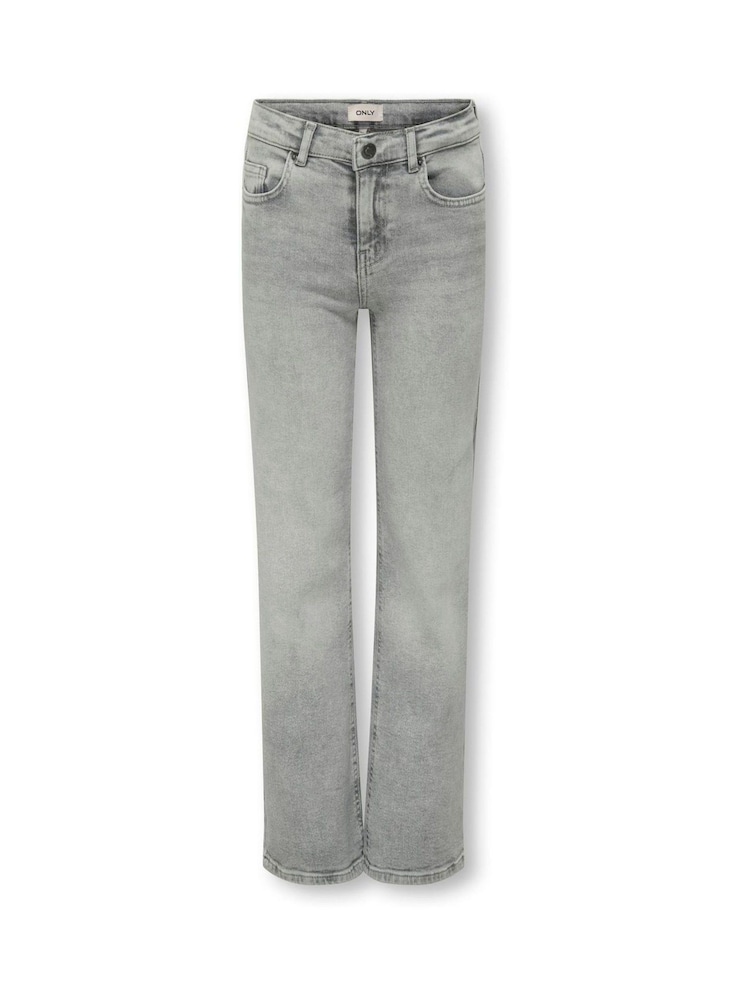ONLY KIDS Grey Juicy High Waist Wide Leg Jeans With Comfort Stretch - Image 1 of 4