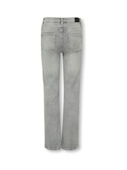 ONLY KIDS Grey Juicy High Waist Wide Leg Jeans With Comfort Stretch - Image 2 of 4