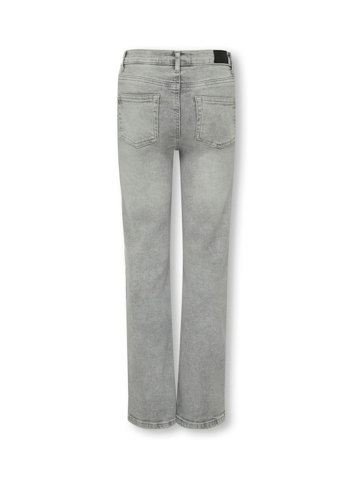 ONLY KIDS Grey Juicy High Waist Wide Leg Jeans With Comfort Stretch - Image 2 of 4