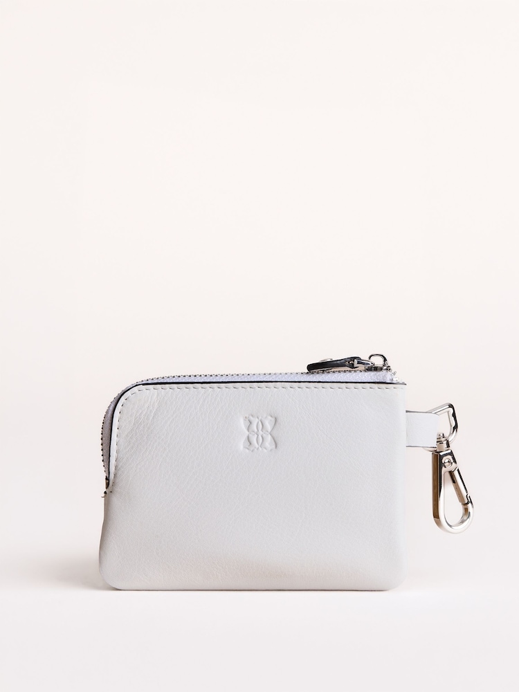 Lakeland Leather White Coin Keyring Purse - Image 1 of 4 Lakeland Leather White Coin Keyring Purse - Image 1 of 4