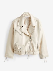 Good American White Boyfriend Moto Jacket - Image 6 of 6