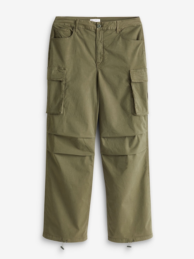 Good American Green Baggy Cargo Trousers - Image 6 of 6