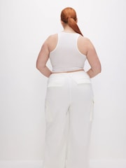 Good American White Baggy Cargo Trousers - Image 4 of 7