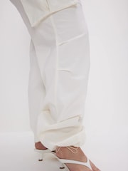 Good American White Baggy Cargo Trousers - Image 6 of 7
