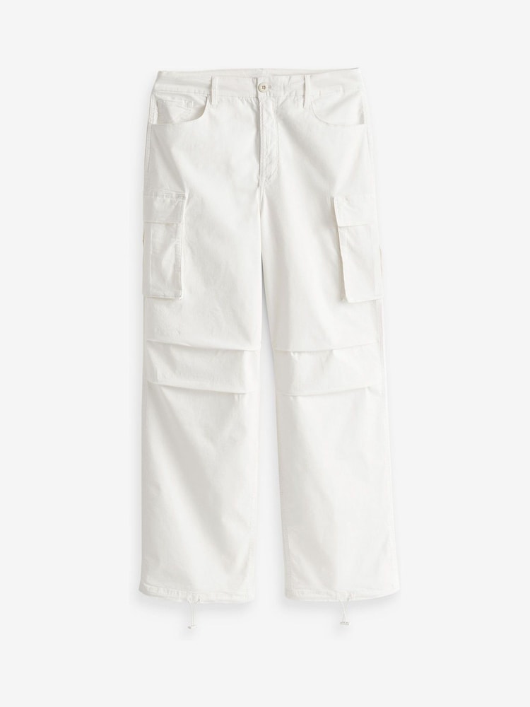 Good American White Baggy Cargo Trousers - Image 7 of 7