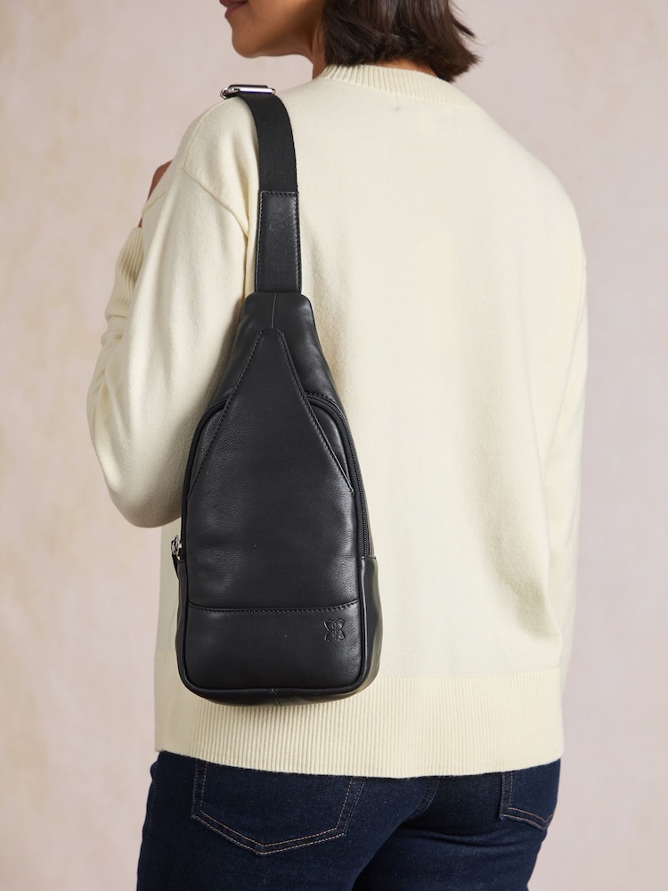 Lakeland Leather Black Langham Sling Backpack - Image 1 of 6 Lakeland Leather Black Langham Sling Backpack - Image 1 of 6