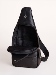 Lakeland Leather Black Langham Sling Backpack - Image 4 of 6