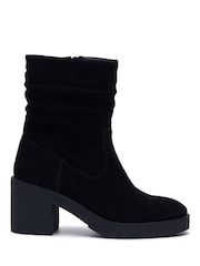 Hush Puppies Black Flora Ruched Boots - Image 1 of 5