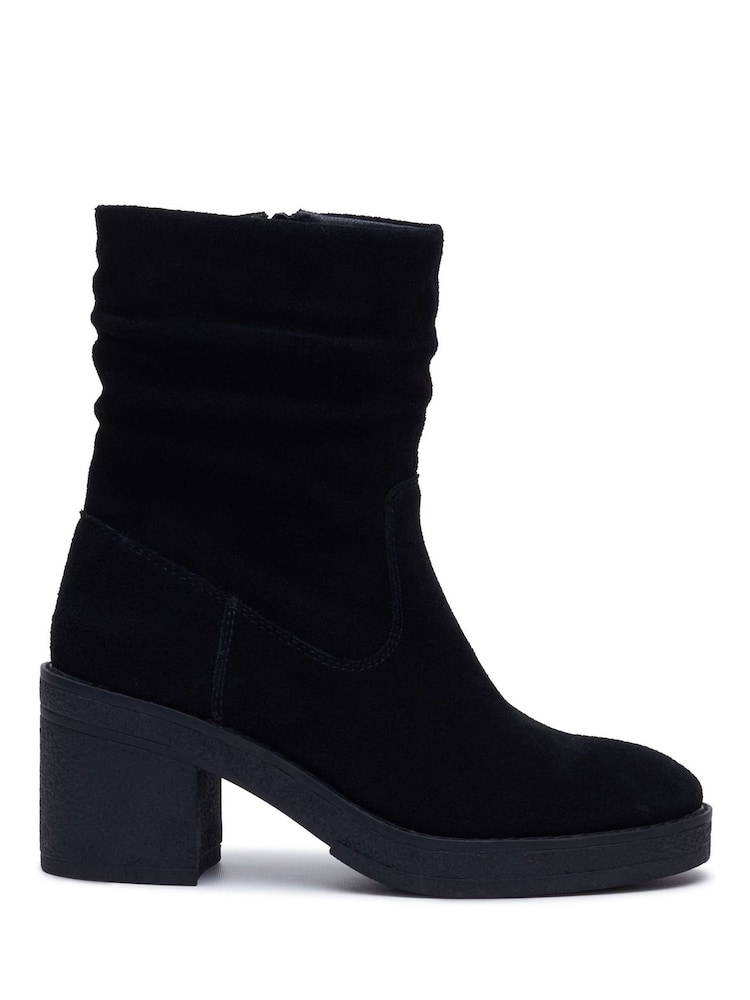 Hush Puppies Black Flora Ruched Boots - Image 1 of 5 Hush Puppies Black Flora Ruched Boots - Image 1 of 5
