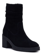 Hush Puppies Black Flora Ruched Boots - Image 3 of 5