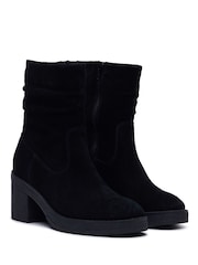Hush Puppies Black Flora Ruched Boots - Image 4 of 5