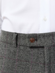 Antique Rogue Tailored Fit Jace Berry Tweed Trousers - Kuva 2 / 2