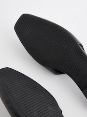 Black Forever Comfort® Square Toe Leather Sling Back Shoes - Image 5 of 5