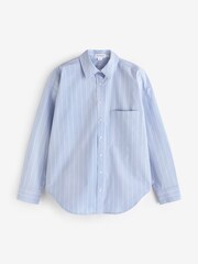 Good American Blue Oversized Stripe Shirt - Image 5 of 5