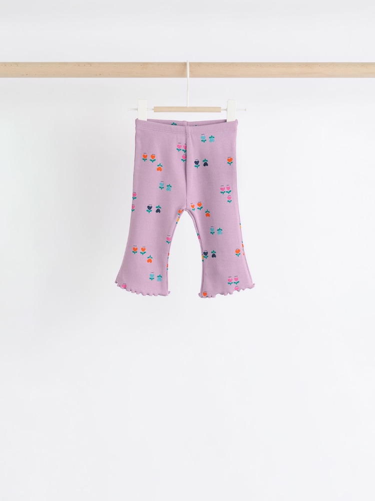 Pourpre lilas/caractère bleu - Ensemble 6 pièces haut à manches longues et legging bébé (0mois-3ans) - Image 7 of 14