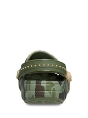 Crocs Green Kids Classic Strap-Back Camo Clogs - Image 3 of 5