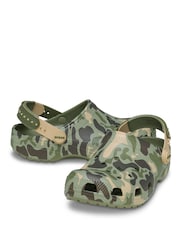 Crocs Green Kids Classic Strap-Back Camo Clogs - Image 4 of 5