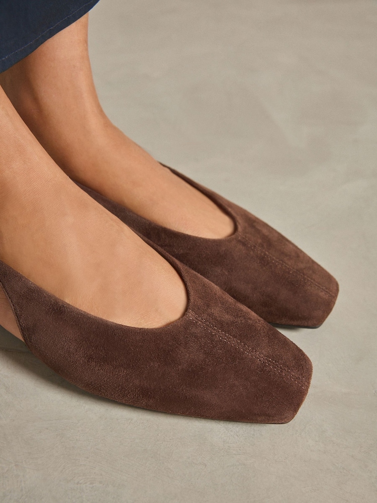 rjava - Forever Comfort® Square Toe Leather čevelj z odprto peto; salonar z odprto peto čevlji - Slika 2 iz 8 rjava - Forever Comfort® Square Toe Leather čevelj z odprto peto; salonar z odprto peto čevlji - Slika 2 iz 8
