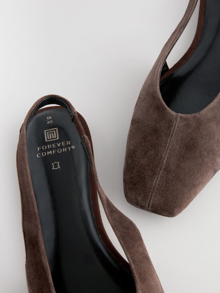 rjava - Forever Comfort® Square Toe Leather čevelj z odprto peto; salonar z odprto peto čevlji - Slika 8 iz 8 rjava - Forever Comfort® Square Toe Leather čevelj z odprto peto; salonar z odprto peto čevlji - Slika 8 iz 8