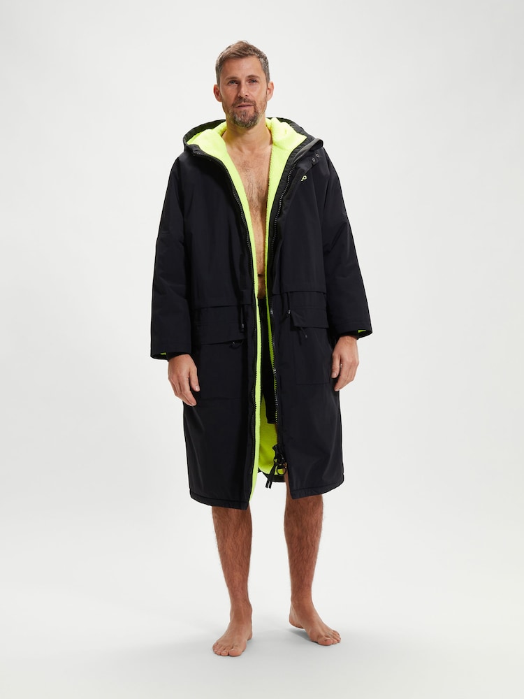 Speedo Black/Lime Green Mens Changing Robe - Image 1 of 8