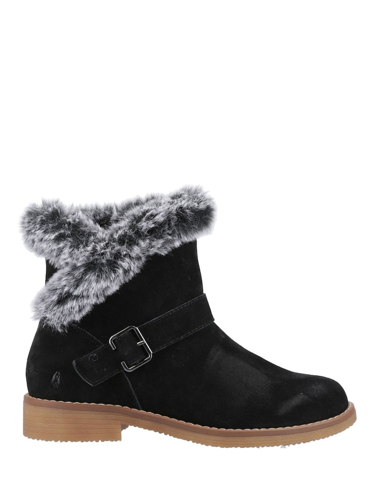 Hush Puppies Black Hannah Wide Fit Boots - Image 1 of 4 Hush Puppies Black Hannah Wide Fit Boots - Image 1 of 4