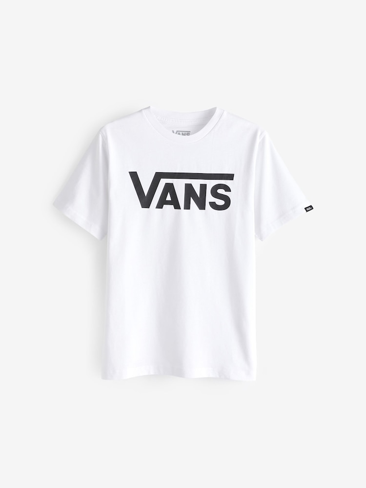 Белый - Классическая футболка для мальчиков с логотипом Vans - Изображение 1 из 3 Белый - Классическая футболка для мальчиков с логотипом Vans - Изображение 1 из 3